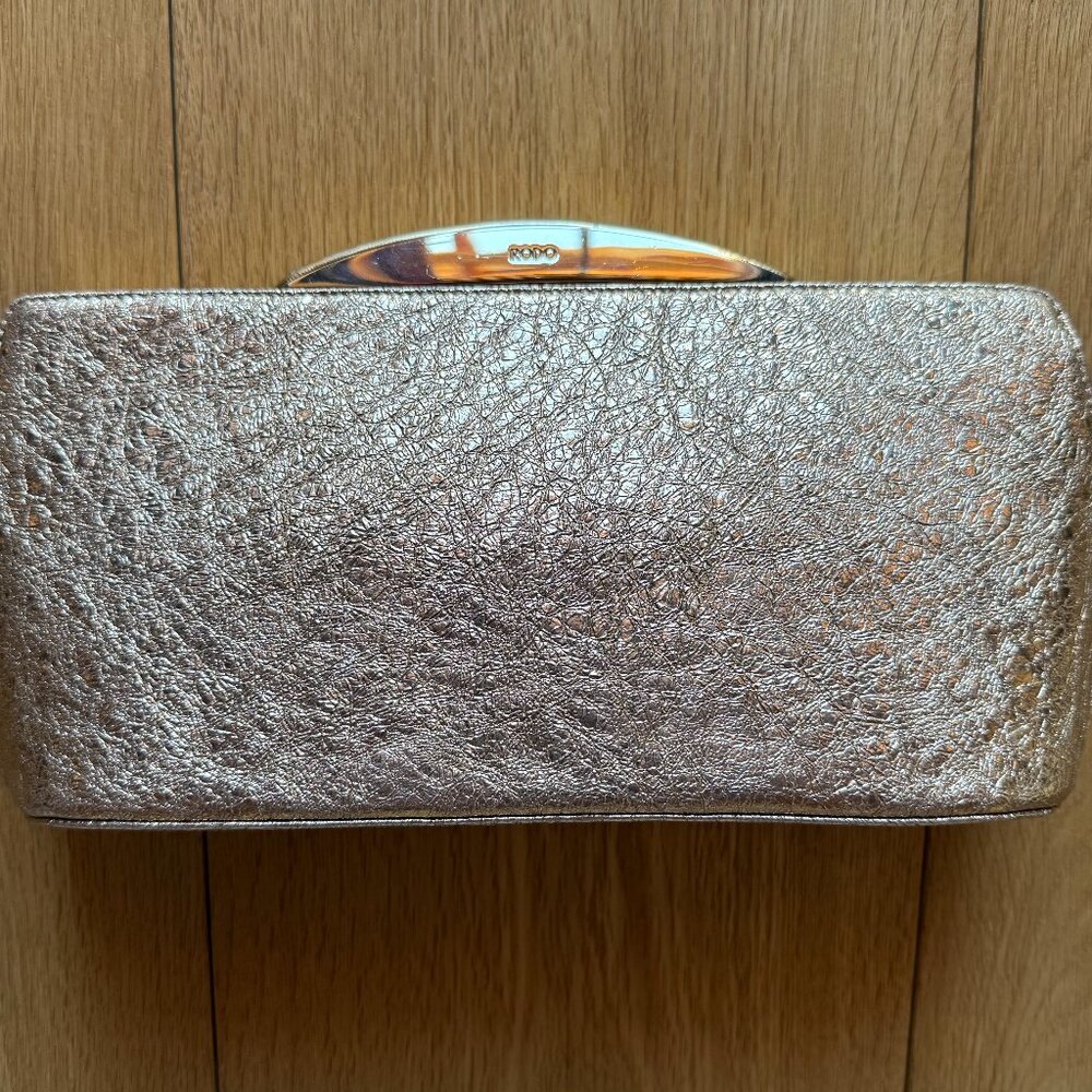 Beautiful little gold clutch bag, by iconic Florentine designer Rodo!